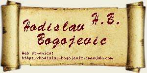 Hodislav Bogojević vizit kartica